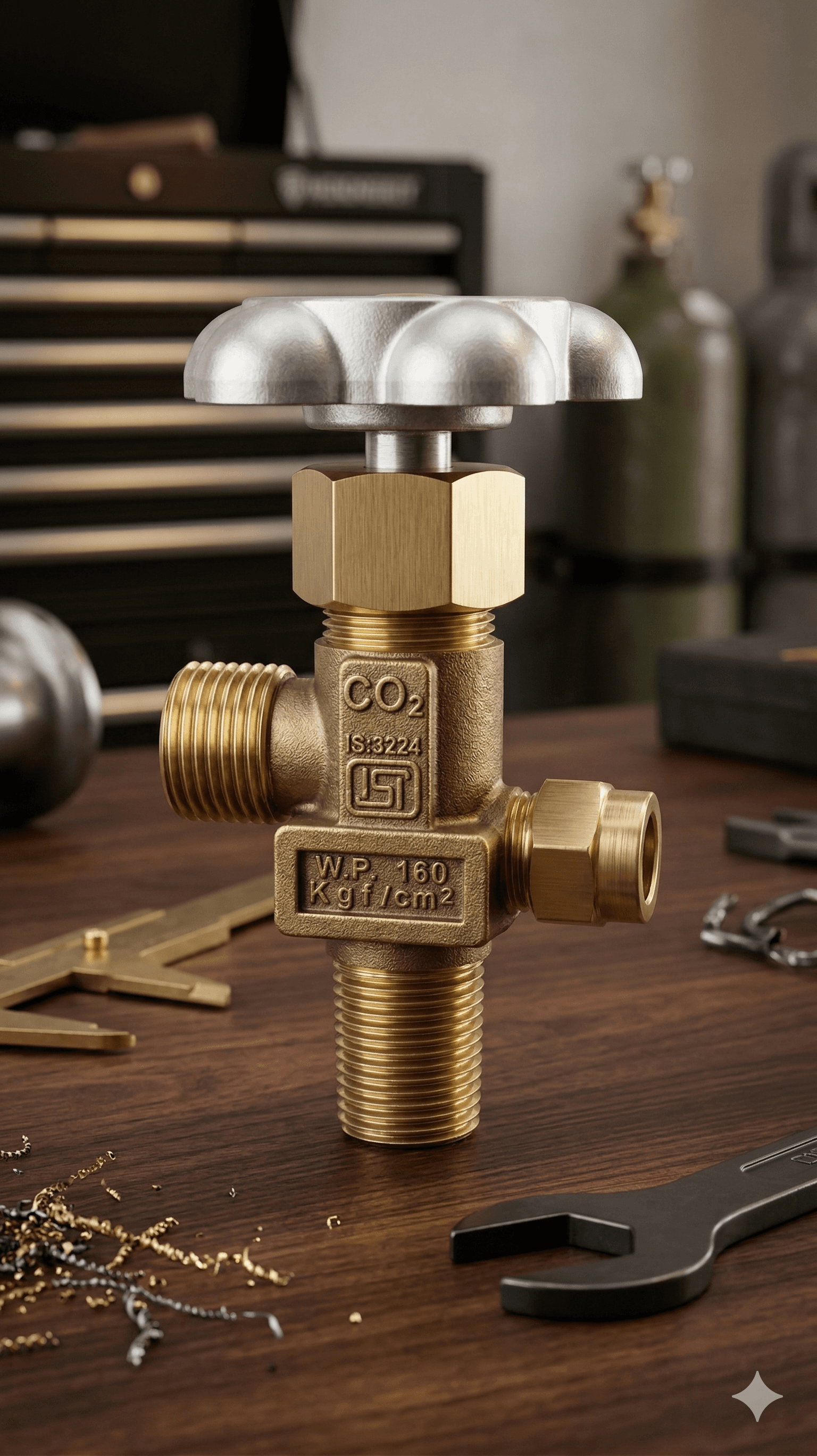 Industrial CO2 Cylinder Valve (ISI Certified)